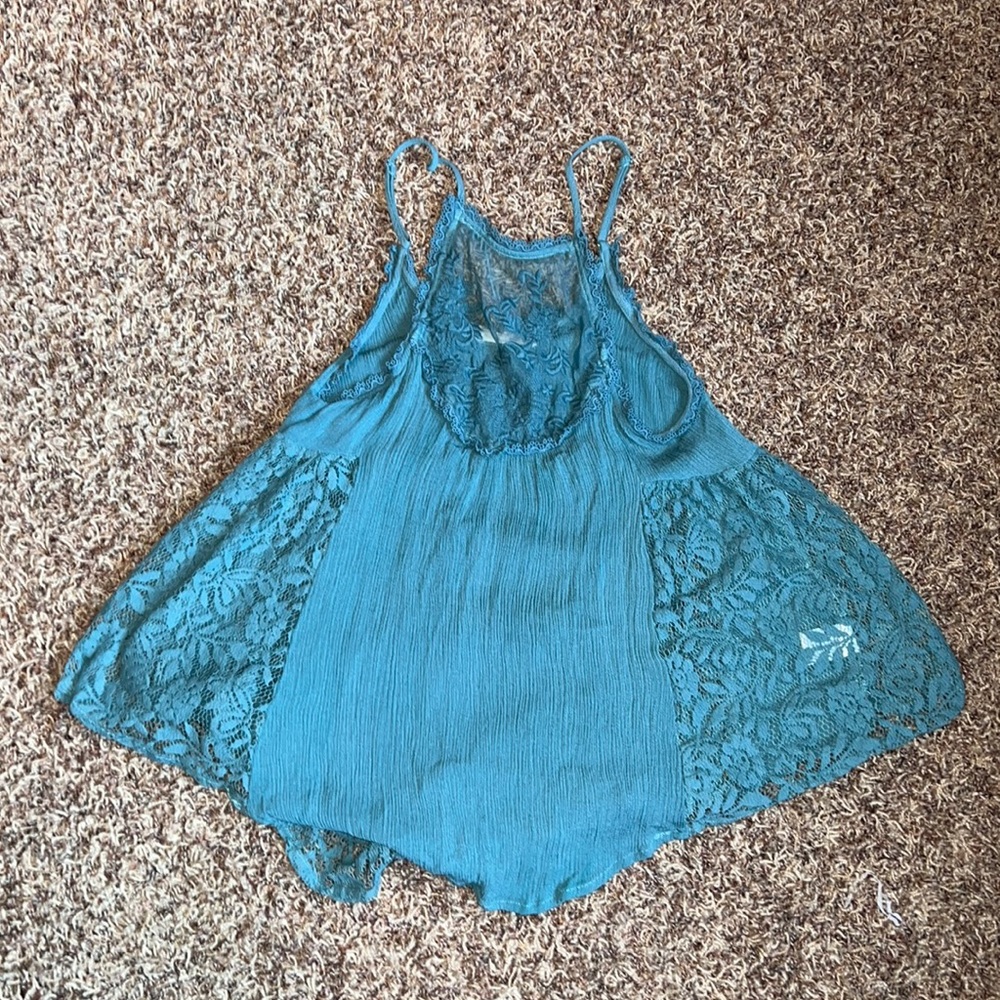 Entro teal flow tank top